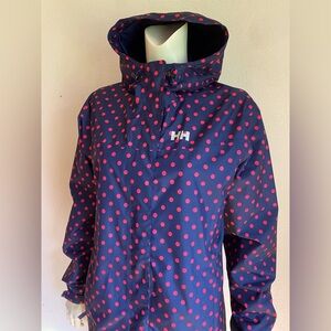 Helly Hansen Jacket HellyTech Protection Jacket Polka Dots Vintage Navy Blue L